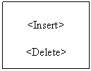 Text Box: <Insert>

<Delete>
